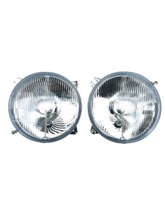 2x Scheinwerfer H4 Rund ø178 12V 24V  Abblendlicht Positionslicht mit Glühbirnen