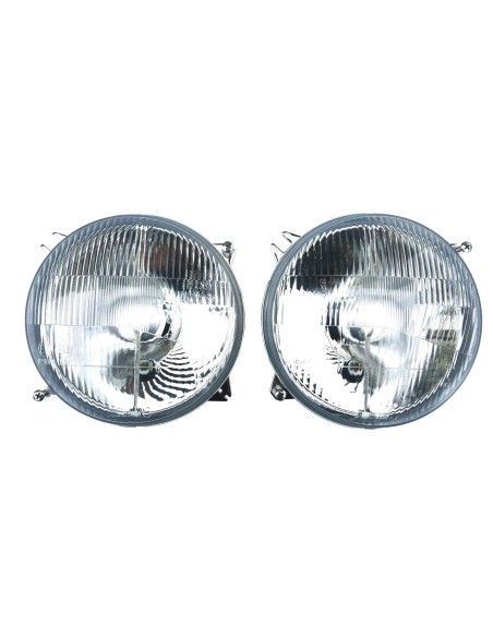2x Scheinwerfer H4 Rund ø178 12V 24V  Abblendlicht Positionslicht mit Glühbirnen