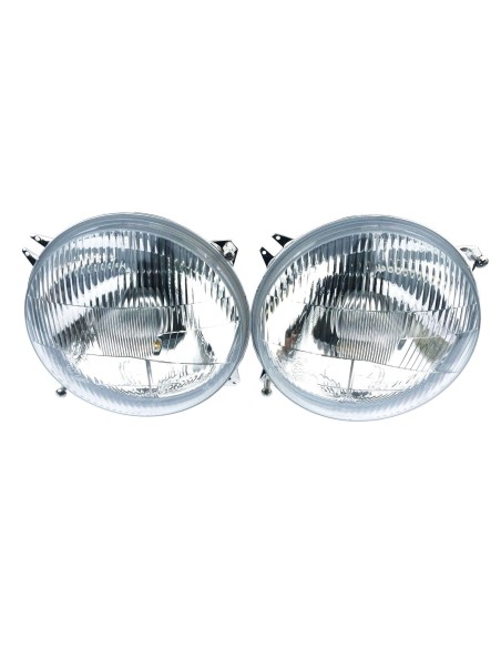 2x Scheinwerfer H4 Rund ø178 12V 24V  Abblendlicht Positionslicht mit Glühbirnen