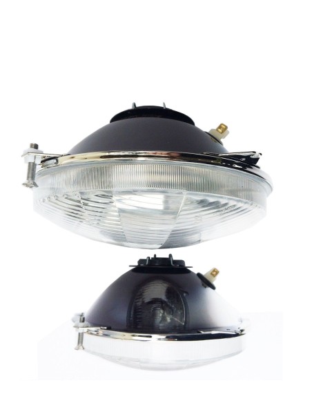 2x Scheinwerfer H4 Rund ø178 12V 24V  Abblendlicht Positionslicht mit Glühbirnen