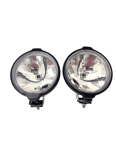 2x Scheinwerfer Rund Fernscheinwerfer ø183 12V 24V H3 Halogen E20 mit Glühbirnen