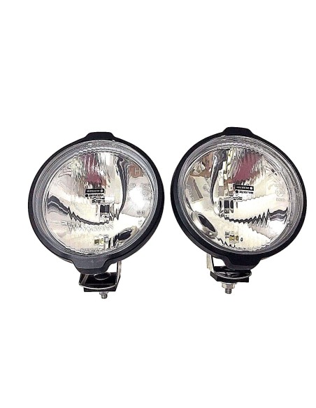 2x Scheinwerfer Rund Fernscheinwerfer ø183 12V 24V H3 Halogen E20 mit Glühbirnen
