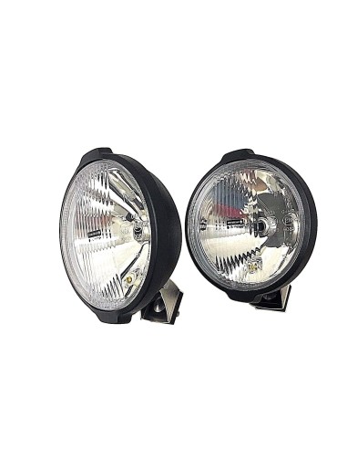 2x Scheinwerfer Rund Fernscheinwerfer ø183 12V 24V H3 Halogen E20 mit Glühbirnen
