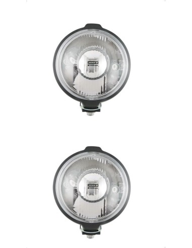 2x Scheinwerfer Rund Fernscheinwerfer ø183 12V 24V H3 Halogen E20 mit Glühbirnen