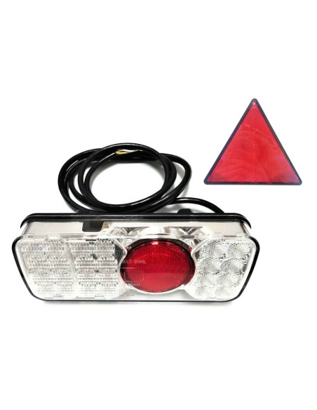 5 Funktionen LED Rückleuchte links 12V 24V Trailer LKW PKW Anhänger mit Dreieck
