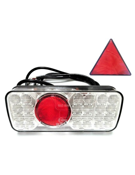 5 Funktionen LED Rückleuchte rechts 12V 24V Trailer LKW PKW Anhänger mit Dreieck