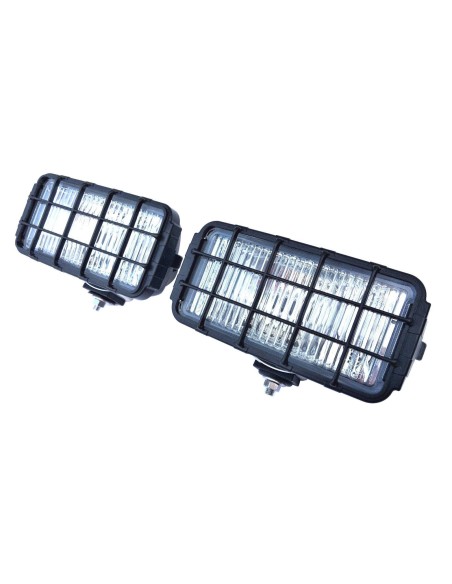 2x Nebelscheinwerfer Schutzgitter 195x95x88 Halogen 12-24V mit Glühbirnen H3 12V