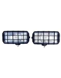 2x Nebelscheinwerfer Schutzgitter 195x95x88 Halogen 12-24V mit Glühbirnen H3 12V 2