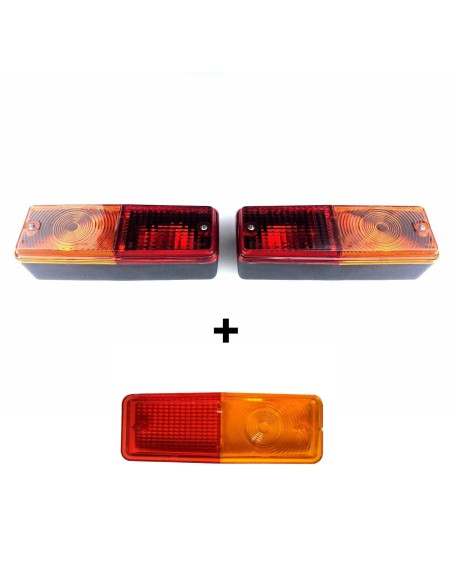 Rückleuchte  Heckleuchte SET Anhänger Traktor LKW  195x65x60 mm + Lichtscheibe