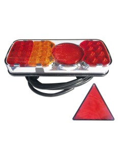 5 Funktionen LED Rückleuchte E20 links 12V 24V für LKW PKW Anhänger mit Dreieck