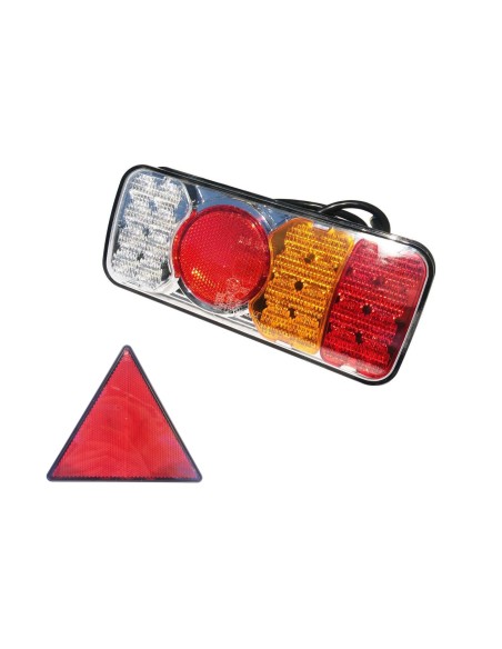 5 Funktionen LED Rückleuchte E20 rechts 12V 24V für LKW PKW Anhänger mit Dreieck