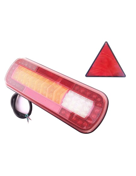 5 Funktionen LED Rückleuchte 280x100x30 E9 mit dynamische Blinker und Dreieck