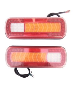 2x 5 Funktionen LED Rückleuchte 280x100x30 E9 mit dynamische Blinker und Dreieck 2