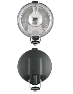 2x Fernscheinwerfer H3 Rund LED Ring 12V Positionslicht 183 E20 mit Glühbirnen