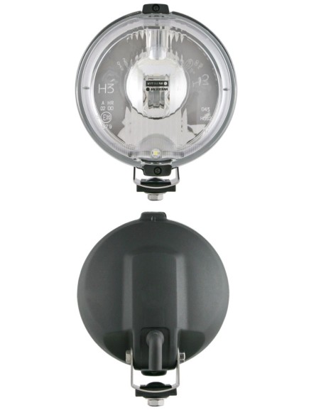 2x Fernscheinwerfer H3 Rund LED Ring 12V Positionslicht 183 E20 mit Glühbirnen