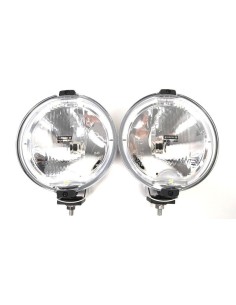 2x Fernscheinwerfer H3 Rund LED Ring 12V Positionslicht 183 E20 mit Glühbirnen 2
