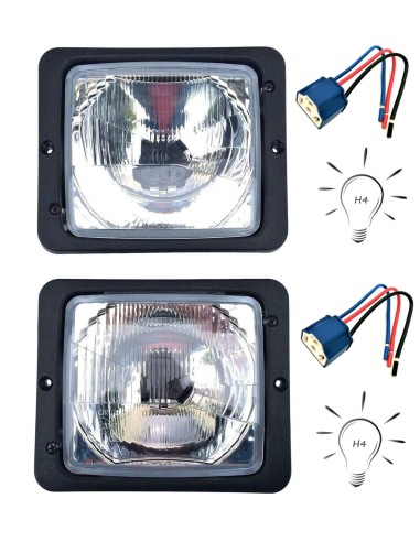 2x Fernscheinwerfer Fernlicht Abblendlicht +H4 12V+ Lampenfassung 1AA004109021