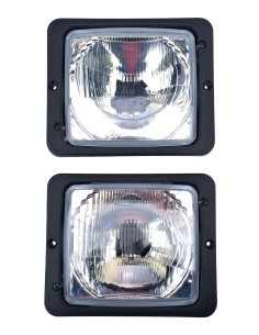 2x Fernscheinwerfer Abblendlicht H4 Traktor Fendt +2xLampenfassung 1AA004109021 2