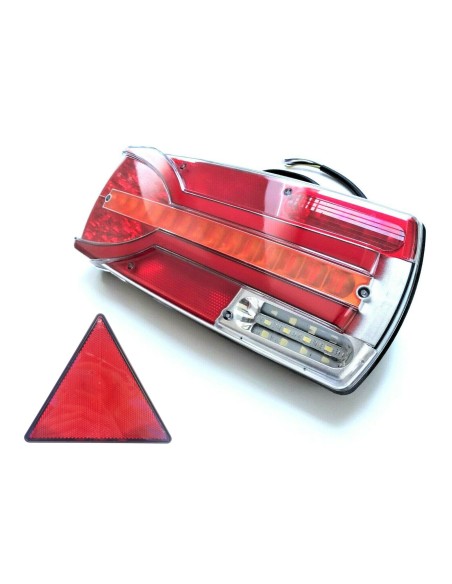 7 Funktionen LED Rückleuchte links Neon Effekt dynamischer Blinker mit Dreieck