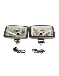 2x Fernscheinwerfer Scheinwerfer 138x78x68 mm 12V H3 Halogen E20 mit Glühbirnen 2