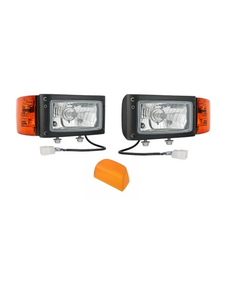 2x Scheinwerfer Blinker Fernlicht Abblendlicht Positionslicht mit Lampenschirm