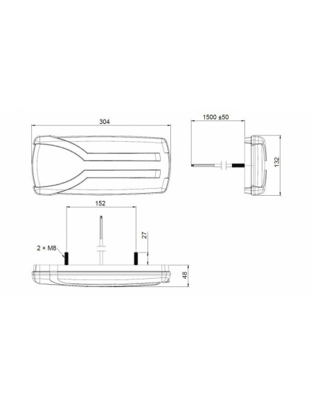 7 Funktionen LED Rückleuchte rechts Neon Effekt dynamischer Blinker mit Dreieck