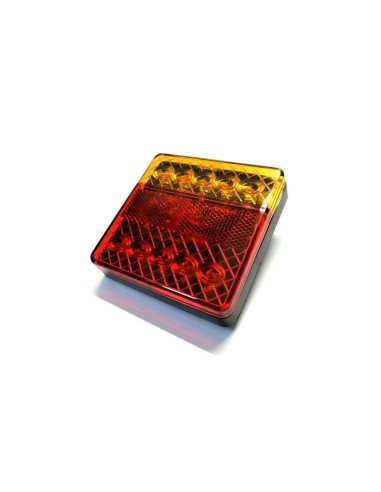 3 Funktionen 10 LED Rückleuchte 100x100x21 E4 für LKW PKW Anhänger mit Dreieck