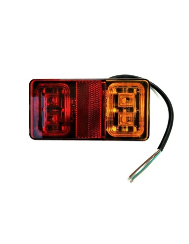 2x 3 Funktionen 16 LED Rückleuchte 149x79x21 E9 für LKW PKW Anhänger mit Dreieck