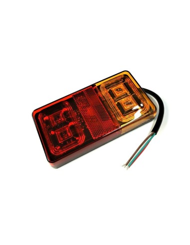 2x 3 Funktionen 16 LED Rückleuchte 149x79x21 E9 für LKW PKW Anhänger mit Dreieck