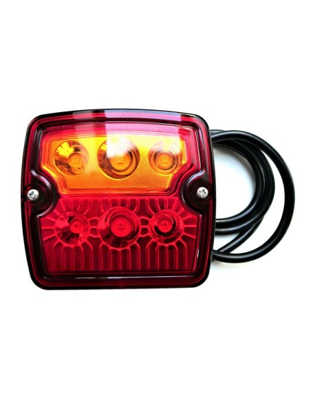 2x 3 Funktionen LED Rückleuchte E9 12V 24V Trailer LKW PKW Anhänger mit Dreieck