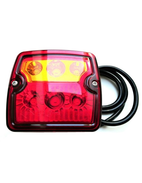 2x 3 Funktionen LED Rückleuchte E9 12V 24V Trailer LKW PKW Anhänger mit Dreieck