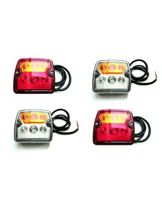 2x LED Blink-Positionsleuchte und 2x LED Rückleuchte 12V 24V LKW PKW Anhänger