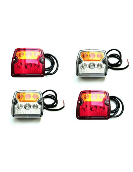 2x LED Blink-Positionsleuchte und 2x LED Rückleuchte 12V 24V LKW PKW Anhänger