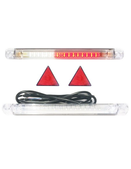 2x LED Kombileuchte Rückfahrscheinwerfer Nebelschlußleuchte LKW mit 2x Dreieck