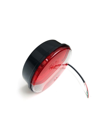 5x Rückleuchte LED Rund 122 3-Funktionen Anhänger Traktor mit Dreieck