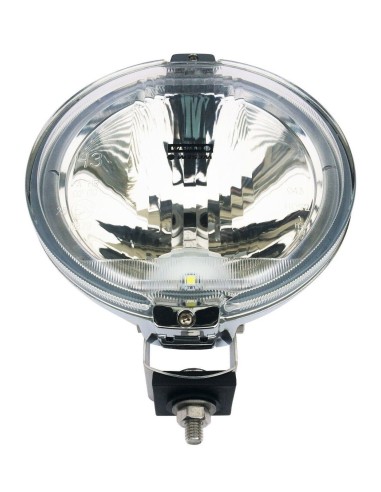 Fernscheinwerfer H3 Chrom LED Ring 12V Positionslicht 183 Zusatz mit Glühbirnen
