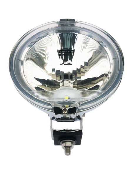 Fernscheinwerfer H3 Chrom LED Ring 12V Positionslicht 183 Zusatz mit Glühbirnen
