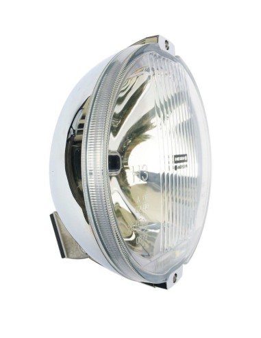 Fernscheinwerfer H3 Chrom LED Ring 12V Positionslicht 183 Zusatz mit Glühbirnen