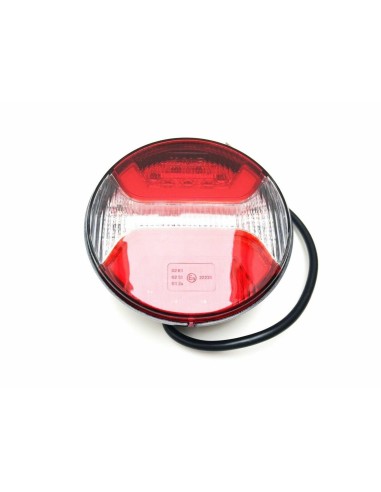 3x LED Rückleuchte Rund 122 f. Trailer Schlepper Wohnwagen Anhänger mit Dreieck
