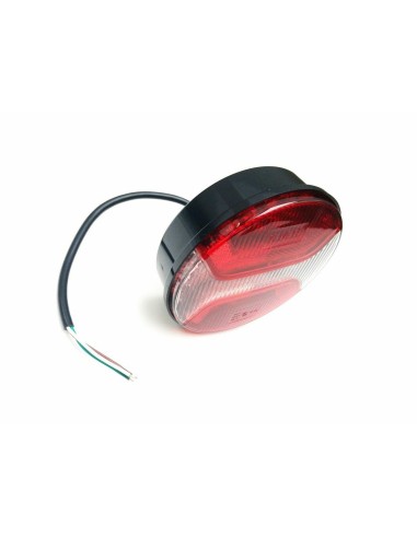 3x LED Rückleuchte Rund 122 f. Trailer Schlepper Wohnwagen Anhänger mit Dreieck