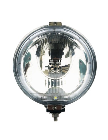 2x Fernscheinwerfer H3 Positionslicht 183 E20 mit Glühbirnen Chrom LED Ring 12V