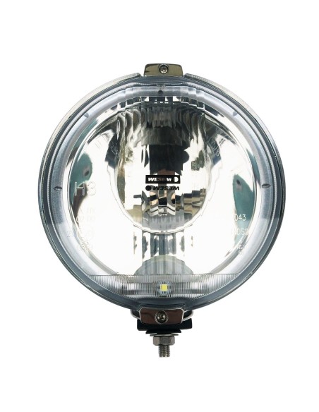 2x Fernscheinwerfer H3 Positionslicht 183 E20 mit Glühbirnen Chrom LED Ring 12V