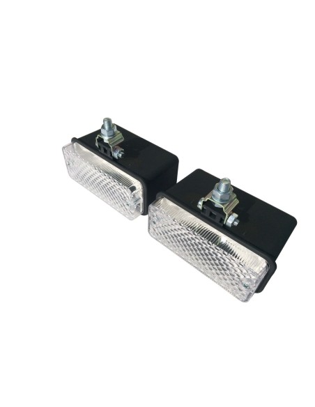 2x Rückfahrleuchte Rückfahrscheinwerfer 12/24V mit Halter und Glühbirnen 24V SET