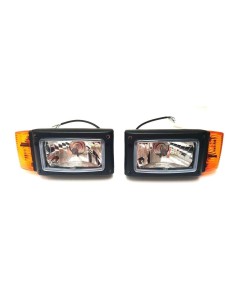 2x Scheinwerfer mit Blinker JCB Merlo Eurocomach Manitou Ausa mit Lampenschirm 2