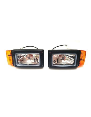2x Scheinwerfer mit Blinker JCB Merlo Eurocomach Manitou Ausa mit Lampenschirm