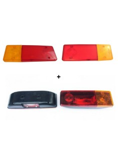 2x Rückleuchte Heckleuchte 285x100x60 mm Anhänger LKW mit Lichtscheiben R+L SET