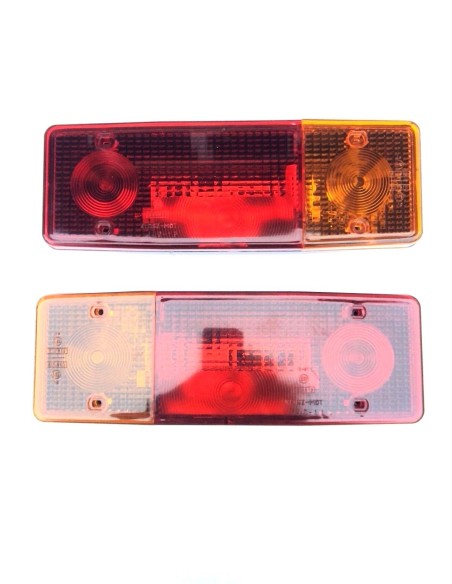 2x Rückleuchte Heckleuchte 285x100x60 mm Anhänger LKW mit Lichtscheiben R+L SET
