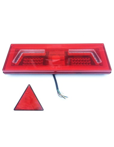 LED Rückleuchte links 5 Funktionen Neon Effekt 12V 24V Traktor Bagger m. Dreieck