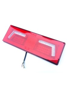 LED Rückleuchte links 5 Funktionen Neon Effekt 12V 24V Traktor Bagger m. Dreieck 2