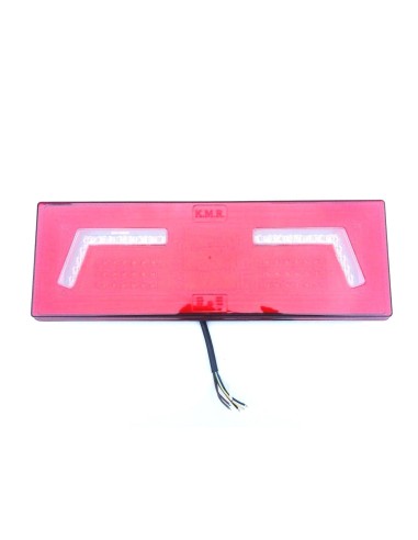LED Rückleuchte links 5 Funktionen Neon Effekt 12V 24V Traktor Bagger m. Dreieck